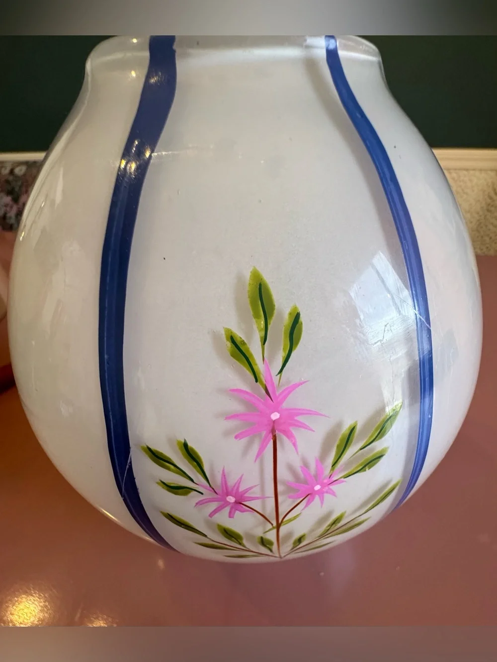 Anthropologie Joanne Floral Glass Vase